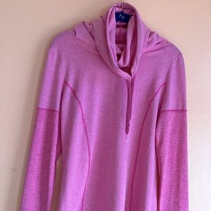 Pink Cowl Neck Danskin Athletic Sweatshirt Small